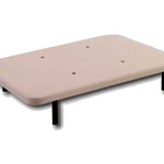Base Tapizada 3D con Aireadores Antimoho Color Beige con Patas de Madera