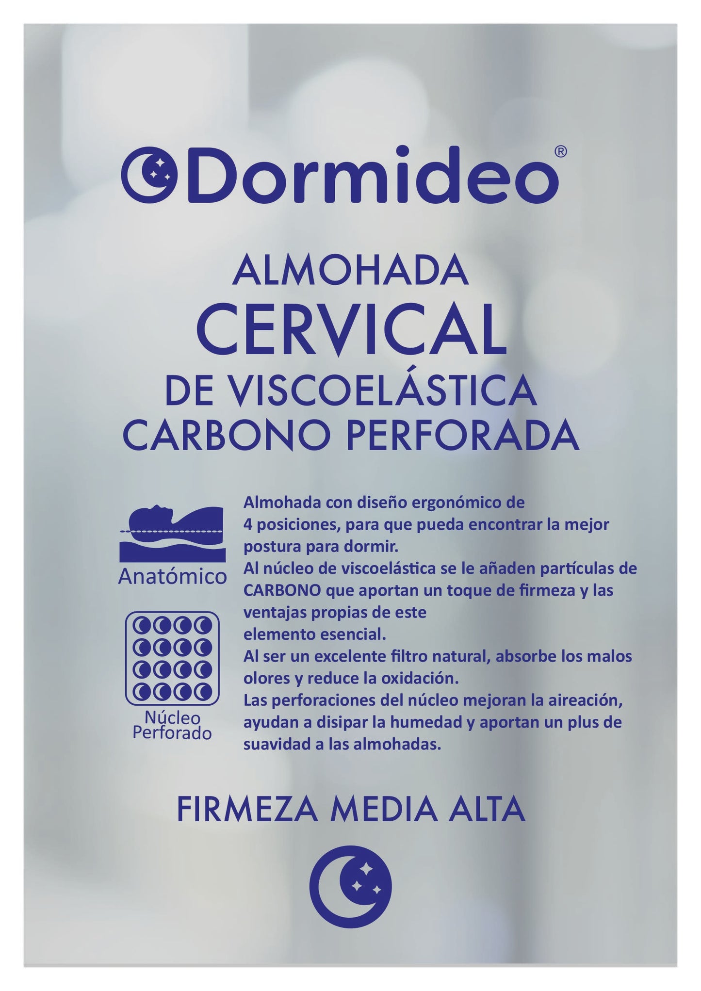 Almohada Cervical Carbono Dormideo (Nueva)